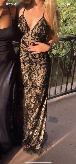 Sherri Hill Black Tie Size 0 Floor Length Straight Dress on Queenly
