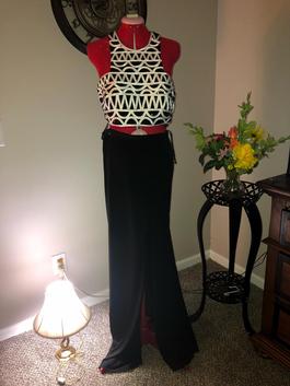 Clarisse Black Size 14 Sequin Sequined Jumpsuit Dress on Queenly