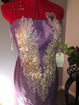 David's Bridal Purple Size 2 $300 Floor Length Mermaid Dress on Queenly