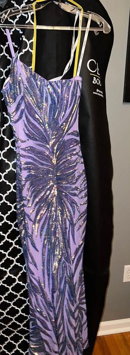 Jovani Purple Size 4 Prom Mermaid Dress on Queenly