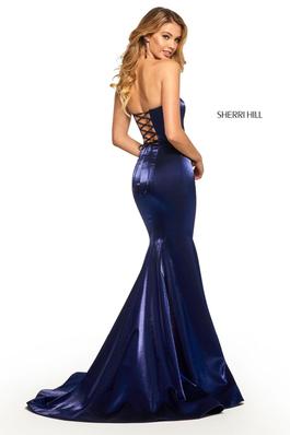 Sherri Hill Blue Size 0 Floor Length $300 Mermaid Dress on Queenly