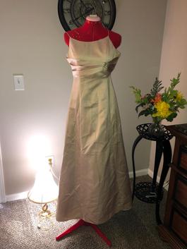 David's Bridal Gold Size 2 Floor Length Ball gown on Queenly