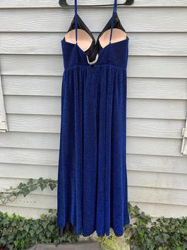 Nox Blue Size 12 Prom Plus Size Black Tie Straight Dress on Queenly