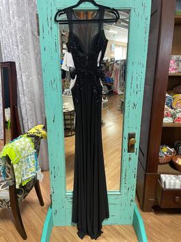 Sherri Hill Black Size 4 Prom Jewelled Straight Dress on Queenly