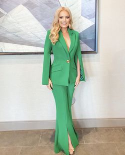 Jovani Green Size 2 Medium Height Black Tie Jumpsuit Dress on Queenly