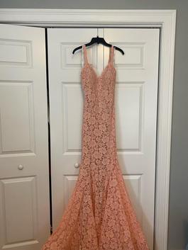 Jovani Pink Size 0 Prom Jewelled Peach Mermaid Dress on Queenly
