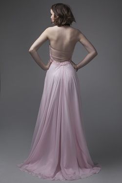 Style 15325 Brit Cameron Pink Size 2 Sequin Backless Ball gown on Queenly