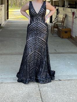 Jovani Black Size 6 Pattern Prom Mermaid Dress on Queenly