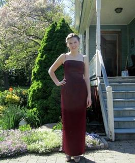 David's Bridal Red Size 4 Maroon $300 Straight Dress on Queenly
