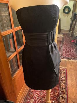 Heather French Henry Black Size 12 Midi $300 Cocktail Dress on Queenly