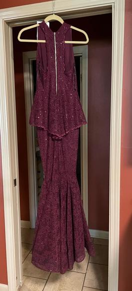 Nicole Bakti Red Size 2 Burgundy $300 50 Off Mermaid Dress on Queenly