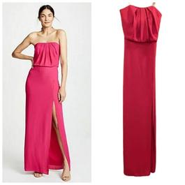 Halston Heritage Pink Size 0 Polyester Bustier 50 Off Side slit Dress on Queenly