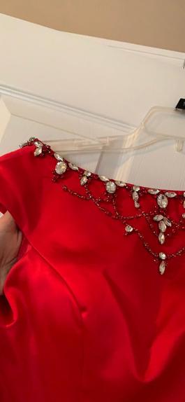 Sherri Hill Red Size 2 Midi $300 Cocktail Dress on Queenly