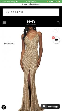 Sherri Hill Gold Size 2 Jewelled Girls Size Mermaid Dress on Queenly