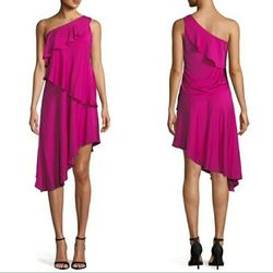 Milly Pink Size 12 $300 Spandex Silk Cocktail Dress on Queenly