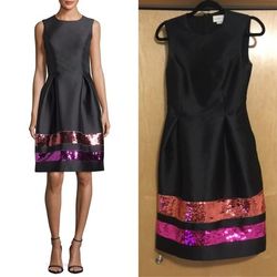 Sachin + Babi Multicolor Size 2 Sequin Midi $300 Cocktail Dress on Queenly