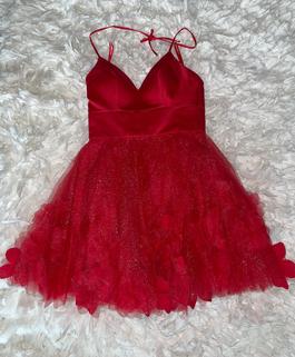 MoriLee Red Size 4 Midi $300 Mori Lee Cocktail Dress on Queenly