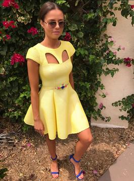 Mac Duggal Yellow Size 4 Midi $300 Cocktail Dress on Queenly