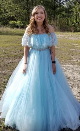 MoriLee Blue Size 6 Sweet 16 Prom Ball gown on Queenly
