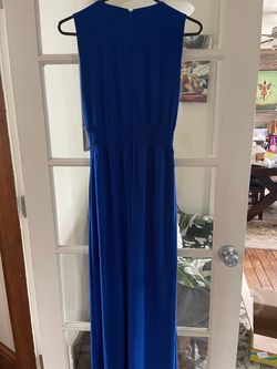 Vince Camuto Blue Size 2 Black Tie $300 Jumpsuit Dress on Queenly