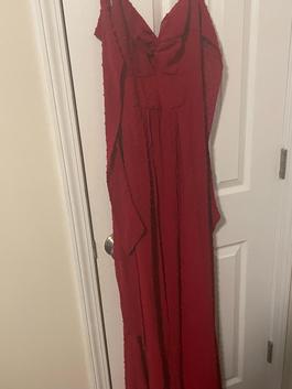Lucy In The Sky Red Size 4 Floor Length Sorority A-line Dress on Queenly