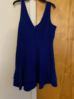 Teeze Me Royal Blue Size 12 Floor Length Plus Size A-line Dress on Queenly