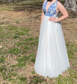 Sherri Hill White Size 8 Prom Cut Out A-line Dress on Queenly