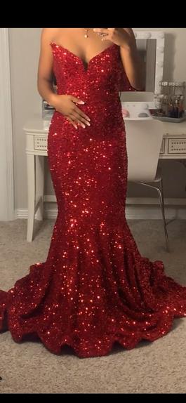 Scarlet and Portia Red Size 10 Prom Mermaid Dress on Queenly