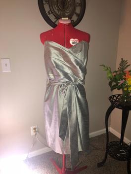Alfred Sung Silver Size 26 Strapless Cocktail Dress on Queenly