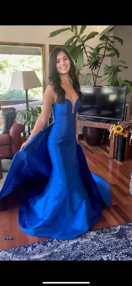 Rachel Allan Blue Size 0 Prom Straight Dress on Queenly