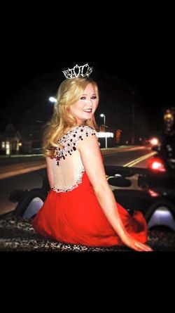 Sherri Hill Red Size 2 Black Tie $300 A-line Dress on Queenly