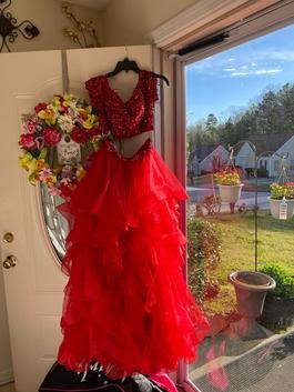 Sherri Hill Red Size 4 Two Piece Ball gown on Queenly