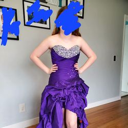 Purple Mermaid Dress on Queenly