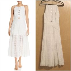 Acler White Size 4 $300 Free Shipping Military A-line Dress on Queenly