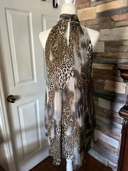 Joseph Ribkoff Nude Size 8 Print Straight Dress on Queenly