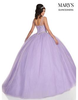 Marys Quinceanera Purple Size 14 Sequin Corset Ball gown on Queenly