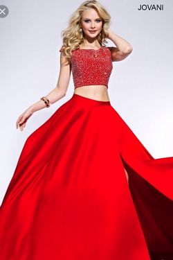 Jovani Red Size 4 50 Off Floor Length A-line Dress on Queenly