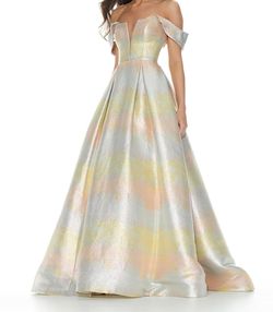 Ashley Lauren Multicolor Size 0 Floor Length A-line Dress on Queenly