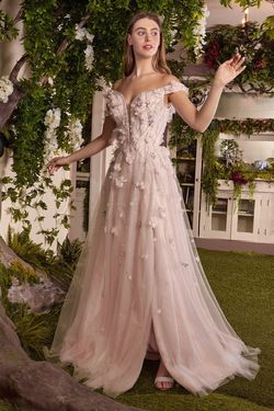 Style A1041 Andrea & Leo Couture Pink Size 8 A1041 Bridgerton A-line Dress on Queenly