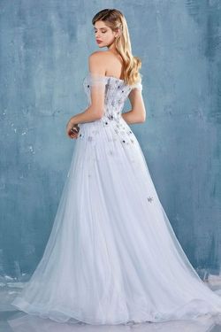 Style A0826 Andrea & Leo Couture Blue Size 12 Floor Length Pageant A-line Dress on Queenly