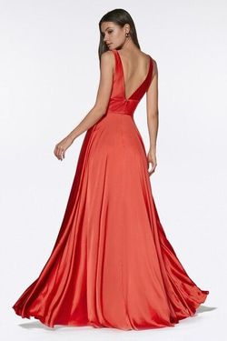 Style 7469 Cinderella Divine Orange Size 10 $300 Side slit Dress on Queenly