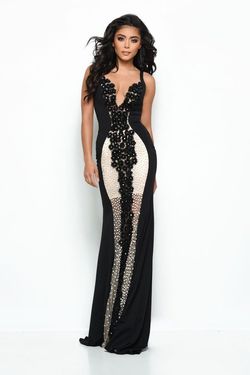 Style 7001 Jasz Couture Black  Size 6 Floor Length Pageant Fitted Straight Dress on Queenly