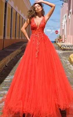Style 55634 Jovani Pink Size 6 Tall Height Bridgerton Floor Length Ball gown on Queenly