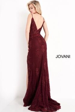 Style JVN00864 Jovani Red Size 8 Tall Height Pageant Side slit Dress on Queenly