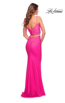 Style 30678 La Femme Pink Size 4 Jersey $300 Mermaid Dress on Queenly