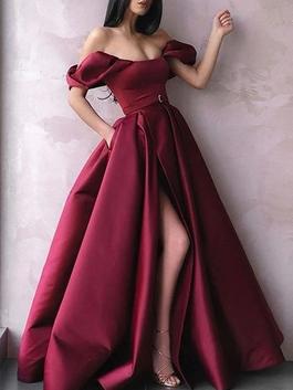 Red Size 10 Side slit Dress on Queenly