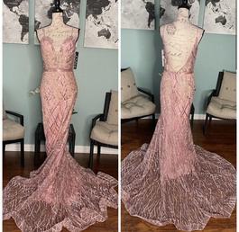 Jovani Pink Size 6 50 Off Backless $300 Pattern Mermaid Dress on Queenly