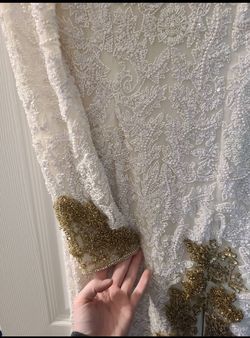 Sherri Hill White Size 2 Sequin Fully-beaded Floor Length Winter Formal 50 Off Side slit Dress on Queenly