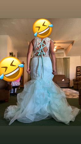 Colors Blue Size 14 Black Tie Floor Length Prom Mermaid Dress on Queenly