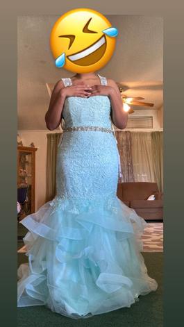 Colors Blue Size 14 Black Tie Floor Length Prom Mermaid Dress on Queenly
